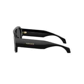 Imagem do produto Óculos Solar Versace Quadrado Preto com Detalhes Dourados em Acetato