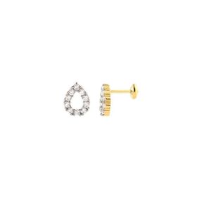 Imagem do produto Brinco Gotinha Baby Cravejado com Zircônias Folheado a Ouro 18K