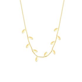 Imagem do produto Colar Gargantilha Chocker Folhas Lisa Folheado a Ouro 18K