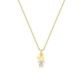 Imagem do produto Pingente Menino Cravejado com Zircônias Folheado a Ouro 18K