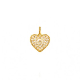 Imagem do produto Pingente de Coração Cravejado em Pavê Folheado a Ouro 18K