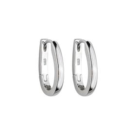 Imagem do produto Brinco Argola de Click Quadrado Liso em Prata 925