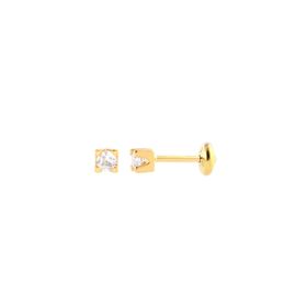 Imagem do produto Brinco Solitário Ponto de Luz Zircônia Folheado a Ouro 18K