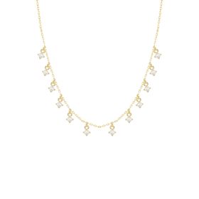 Imagem do produto Colar com Pontos de Luz pendentes de Zircônias Folheado a Ouro 18K