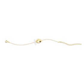 Imagem do produto Pulseira com Pérola Biwa Palito e Adorno Orgânico Folheado a Ouro 18K