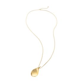 Imagem do produto Colar Longo Gota Abaulada Orgânico Folheado a Ouro 18K