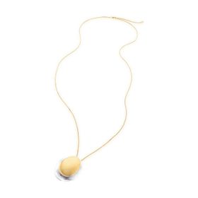 Imagem do produto Colar Longo Pingente Duo Fosco MIX Folheado a Ouro 18K