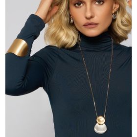 Imagem do produto Brinco Orgânico Duas Pétalas Mix Fosco Folheado a Ouro 18K