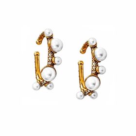 Imagem do produto Kit 2 Brincos Earcuff Pérola Fascínio Ouro Vintage by Hector Albertazzi