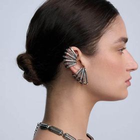 Imagem do produto Brinco Kit 2 Ear Cuff Art Déco Prata Boho by Hector Albertazzi