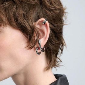 Imagem do produto Brinco Piercing Metal Op Art Prata Boho by Hector Albertazzi