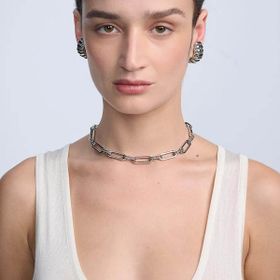 Imagem do produto Colar Choker Elos Art Déco Prata Boho by Hector Albertazzi