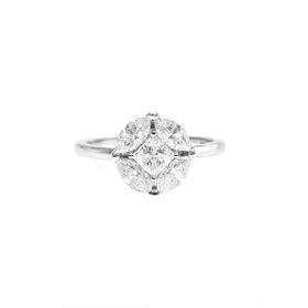 Imagem do produto Anel Moissanite Ponto de Luz Aro Liso em Prata 925
