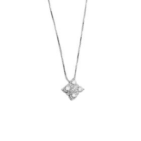 Imagem do produto Colar Moissanite 3mm Com Pingente Chuveiro Flor de Quatro Pétalas em Prata 925