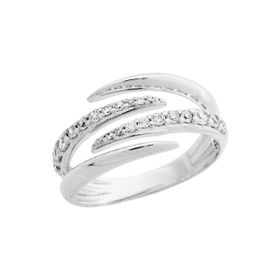 Imagem do produto Anel 4 Garras Lisas e Cravejadas na Ponta Vazado em Prata 925