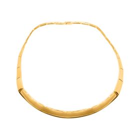 Imagem do produto Colar Chocker Rígido Liso em Prata 925 Folheado a Ouro 18K