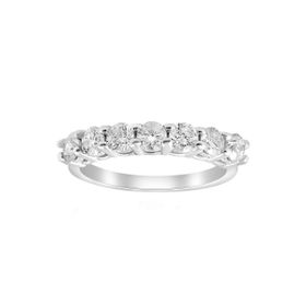 Imagem do produto Anel Meia Aliança 7 Moissanites 3MM em Prata 925
