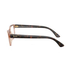 Imagem do produto Óculos Grau Ray-Ban Retangular Caramelo Translúcido Injetado