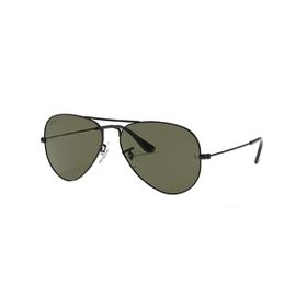 Imagem do produto Óculos Solar Ray-Ban Aviador Preto com Lente Verde em Metal