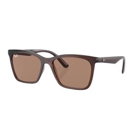 Imagem do produto Óculos Solar Ray-Ban Retangular Marrom Translúcido Injetado