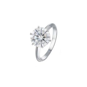 Imagem do produto Anel Solitário Moissanite 10MM Ponto de Luz em Prata 925