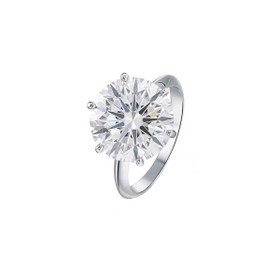 Imagem do produto Anel Solitário Moissanite 12MM Ponto de Luz em Prata 925