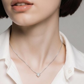 Imagem do produto Colar Solitário Moissanite 4MM Ponto de Luz em Prata 925