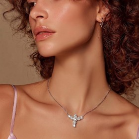 Imagem do produto Colar Espirito Santo Moissanite 6MM Ponto de Luz em Prata 925