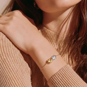 Imagem do produto Pulseira MIX de Pingentes Lisos Orgânico Folheado a Ouro 18K