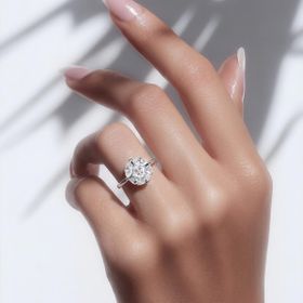 Imagem do produto Anel Moissanite Ponto de Luz Aro Liso em Prata 925