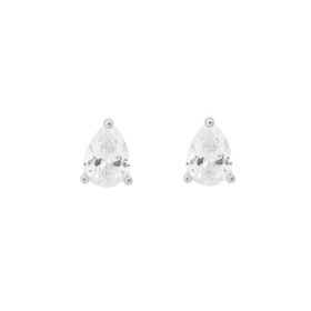 Imagem do produto Brinco Gota 5X7MM Moissanite 3 Garras Liso em Prata 925