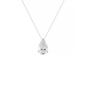 Imagem do produto Colar Gota Moissanite 3 Garras Liso em Prata 925