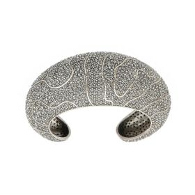 Imagem do produto Pulseira Maxi Strass Animal Print Prata Boho by Hector Albertazzi