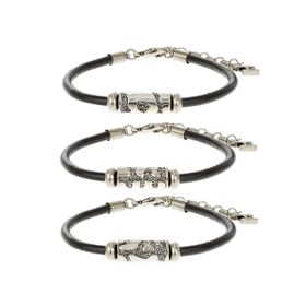 Imagem do produto Pulseira Kit Couro Animal Print Prata Boho by Hector Albertazzi