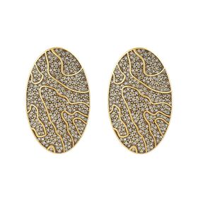 Imagem do produto Brinco Maxi Strass Animal Print Ouro Vintage by Hector Albertazzi
