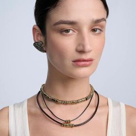 Imagem do produto Colar Choker Duo Animal Print Ouro Vintage by Hector Albertazzi