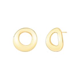 Imagem do produto Brinco Argola Orgânica Vazado Liso Folheado a Ouro 18K