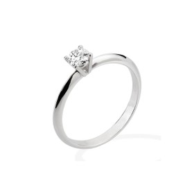 Imagem do produto Anel Solitario Moissanite 10Pts em Ouro Branco 10K