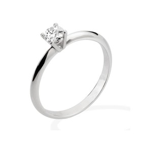 Imagem do produto Anel Solitario Moissanite 20Pts em Ouro Branco 10K