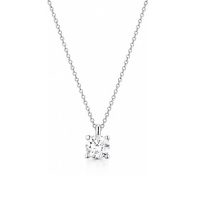 Imagem do produto Colar Solitário Ponto de Luz Moissanite 20Pts em Ouro Branco 10K
