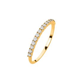 Imagem do produto Anel Meia Aliança Cravejada de Moissanite 3Pts em Ouro 10K