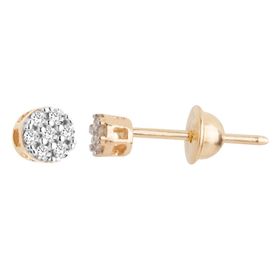 Imagem do produto Brinco Pavê Redondo Moissanite 0,5mm em Ouro 10K