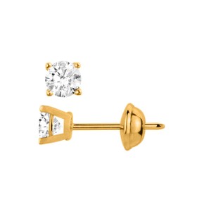 Imagem do produto Brinco Solitário Ponto de Luz 20Pts Moissanite em Ouro 10K