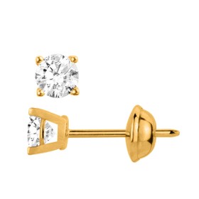 Imagem do produto Brinco Solitário Ponto de Luz 50Pts Moissanite em Ouro 10K