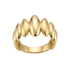 Imagem do produto Anel Gomos Amêndoa Liso Fosco em Ouro 10K