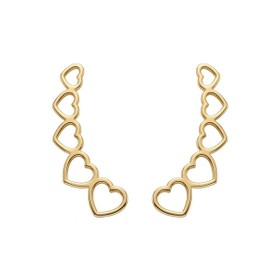 Imagem do produto Brinco Earcuff Cinco Corações Crescentes em Ouro 10K