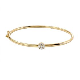 Imagem do produto Pulseira Algema Flor 5 Moissanites em Ouro 10K