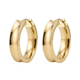 Imagem do produto Brinco Argola de Click Abaluada em Ouro 18K