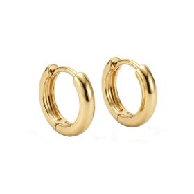 Imagem do produto Brinco Argola de Click Liso de Tubo Pequeno em Ouro 18k