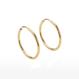 Imagem do produto Brinco Argola Fio 1mm 35mm em Ouro  18K